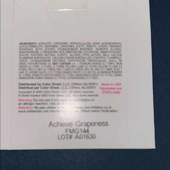 Achieve Grapeness Color Street Petite Shimmering Violet Nail Strips - Picture 8 of 8